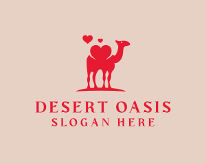 Desert Sand Arab Camel Heart logo