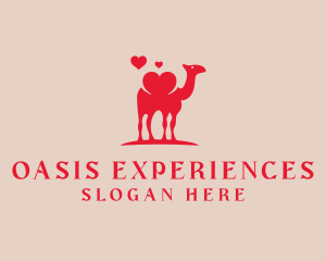 Desert Sand Arab Camel Heart logo