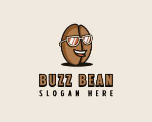 Coffee Bean Sunglasses Cafe logo design