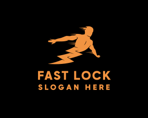 Fast Human Lightning logo design