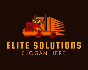 Shipping Transportation Logistics Truck logo