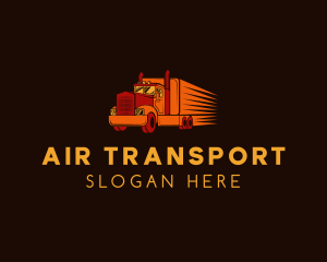 Shipping Transportation Logistics Truck logo design