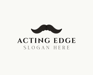 Gentleman Moustache Hair logo design