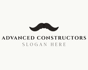 Gentleman Moustache Hair logo design