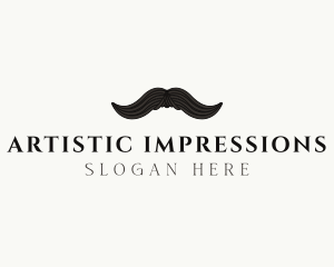 Gentleman Moustache Hair logo design