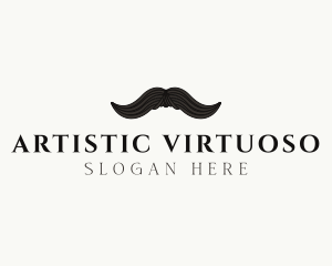 Gentleman Moustache Hair logo design