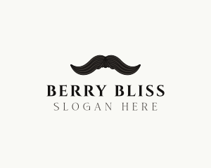 Gentleman Moustache Hair logo design