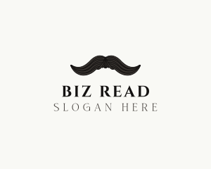 Gentleman Moustache Hair logo design