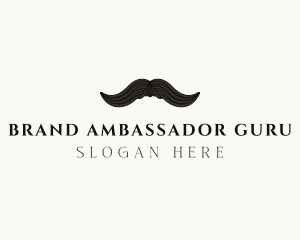 Gentleman Moustache Hair logo design