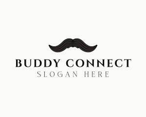 Gentleman Moustache Hair logo design