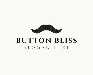 Gentleman Moustache Hair logo design