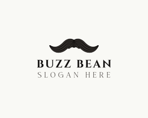 Gentleman Moustache Hair logo design