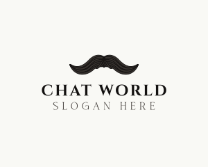 Gentleman Moustache Hair logo design