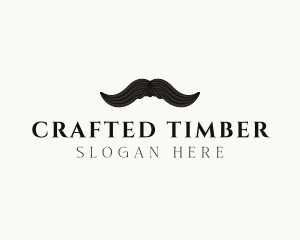 Gentleman Moustache Hair logo design