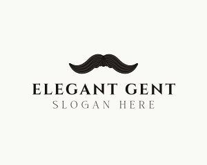 Gentleman Moustache Hair logo design