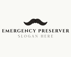 Gentleman Moustache Hair logo design