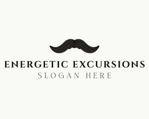 Gentleman Moustache Hair logo design