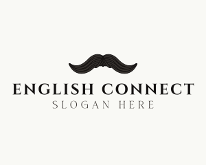 Gentleman Moustache Hair logo design