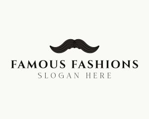 Gentleman Moustache Hair logo design