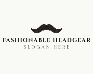 Gentleman Moustache Hair logo design