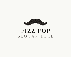 Gentleman Moustache Hair logo design