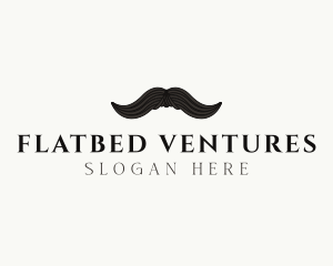 Gentleman Moustache Hair logo design