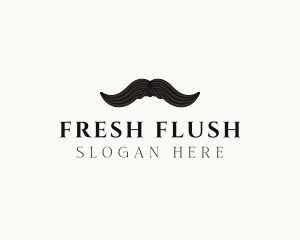 Gentleman Moustache Hair logo design