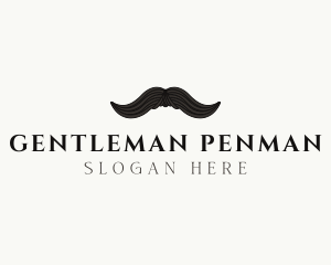 Gentleman Moustache Hair logo design