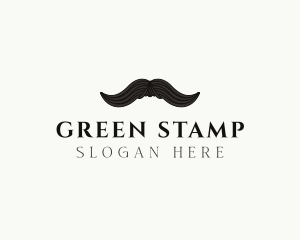 Gentleman Moustache Hair logo design