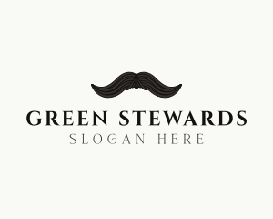 Gentleman Moustache Hair logo design