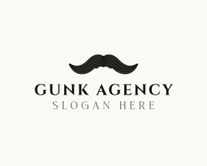 Gentleman Moustache Hair logo design