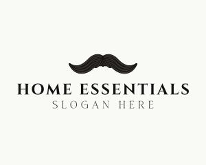 Gentleman Moustache Hair logo design