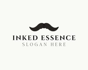 Gentleman Moustache Hair logo design