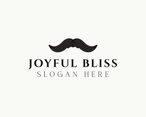 Gentleman Moustache Hair logo design