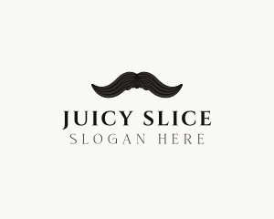 Gentleman Moustache Hair logo design