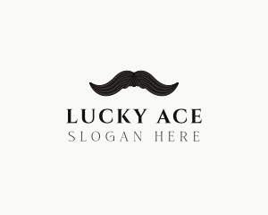 Gentleman Moustache Hair logo design