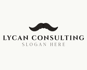 Gentleman Moustache Hair logo design