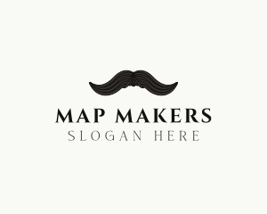 Gentleman Moustache Hair logo design