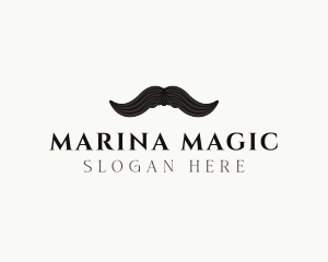 Gentleman Moustache Hair logo design