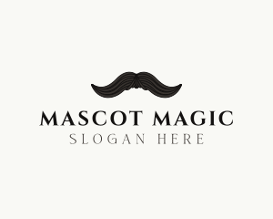 Gentleman Moustache Hair logo design