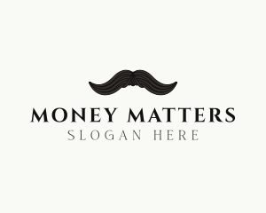 Gentleman Moustache Hair logo design