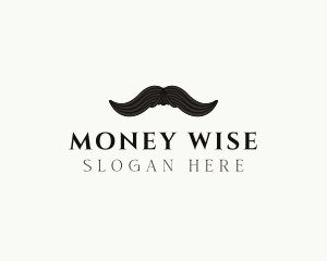 Gentleman Moustache Hair logo design