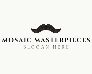 Gentleman Moustache Hair logo design