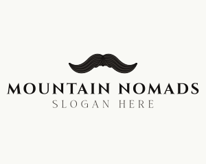 Gentleman Moustache Hair logo design