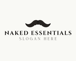 Gentleman Moustache Hair logo design