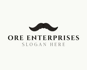 Gentleman Moustache Hair logo design