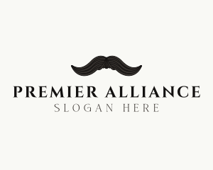 Gentleman Moustache Hair logo design