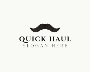 Gentleman Moustache Hair logo design