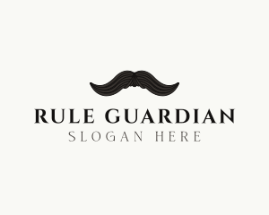 Gentleman Moustache Hair logo design