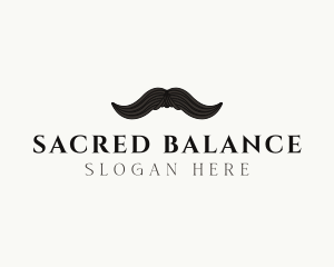 Gentleman Moustache Hair logo design